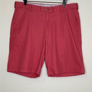 Peter Millar Men’s Chino Shorts Size 36 Salmon Pink Cotton 9” Inseam